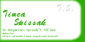 timea spissak business card